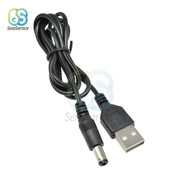 80cm Port USB pentru a 5.5*2.1 mm 5V DC Butoi Jack Cablu de Alimentare Conector USB Convertor Adaptor Cablu de Extensie