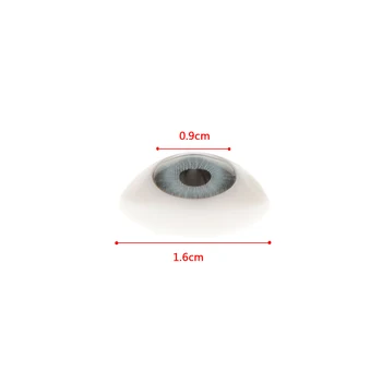 8Pcs/Lot 4 Culoare Oval Gol Înapoi Plastic Ochilor de Păpușă Jucărie Animal Masca DIY 9mm