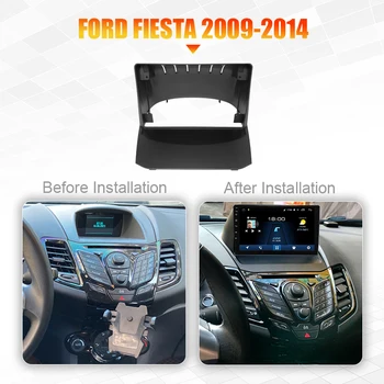 9 inch radio Auto DVD de Instalare Panoul Măști Pentru Ford FIESTA 2004-Audio Dash Montarea Panoului de Bord Kit ABC Cadru de Plastic