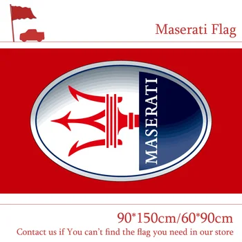 90*150 cm 60*90cm Polyster Maserati Mașină Roșie de Pavilion Ușă Afară Folosi Pentru Curse Banner Print Digital
