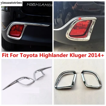 ABS Cromat Spate Foglight Ceață de Lumină Lampă cu Cadru Acoperire Decor Ornamental Pentru Toyota Highlander Kluger - 2019 Accesorii Exterioare