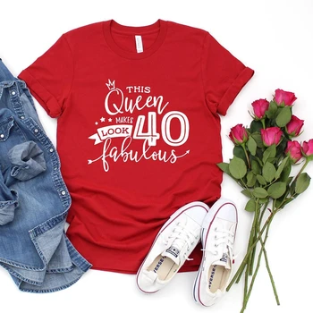 Această Regină Face să Uite de 40 de Fabulos a 40-a Aniversare Cadou Femei T Shirt Moda de Vara Grafic Tricou Topuri Mama Viata Tricouri 6YT3