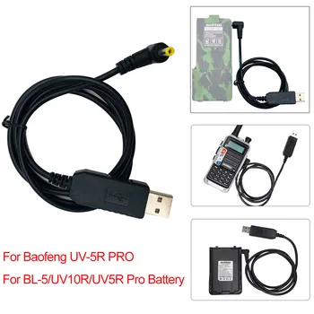 Alimentare USB Cablu de Încărcare Pentru Baofeng UV-5R Pro Walkie Talkie Încărcător Pentru acumulator BL-5 3800mAh UV5R PRO UV10R Baterie Li-ion Încărcare Rapidă