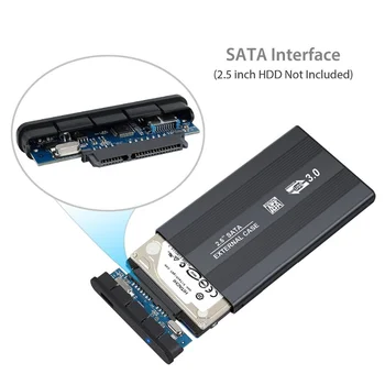 Aluminiu 2.5 Inch SATA III, USB 3.0 5Gbps HDD Extern Cabina de Hard Disk Cazul SSD Cutie Suport Hot Plug Pentru Windows, Mac