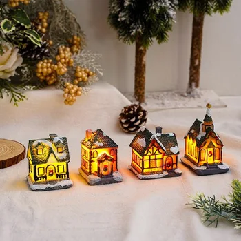 Anul Nou, Crăciun, Decorare Stralucitoare Zăpadă Casa De Ornamente Pentru Crăciun Acasă Decorare Bomboane Colorate Villa Petrecere Adorment