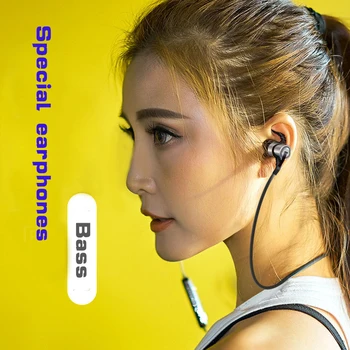 Anularea Căști cu fixare pe gât viață Sport stereo In-Ear Cu Microfon pentru Telefon