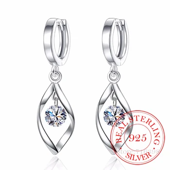 Argint 925 Roti Ciucure Lung Cercei Bijuterii Brincos Sălbatic Moda Zircon Cristal Cercei Pentru Femei