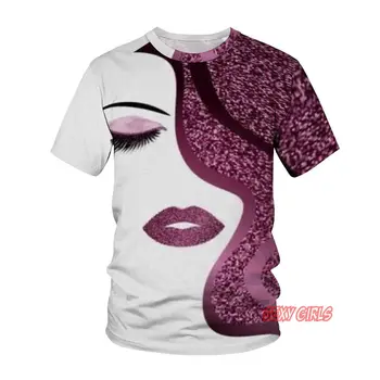 Artistic Femeie de Imprimare Femei Maneci Scurte Casual Fete Sexy Y2k Tee Top T-shirt de sex Feminin Grafic de Vara tricouri Supradimensionate Topuri 2022