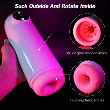 Automate Telescopice Rotative de sex Masculin Mastubator Cupa pentru Om Suge Penisul Laba Masturbari Mașină de Buzunar Adult Pizde Jucarii Sexuale