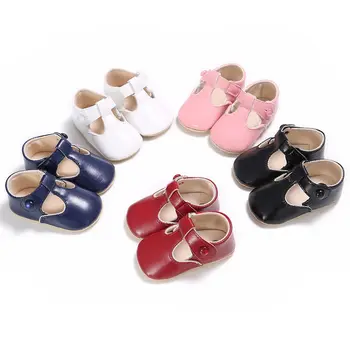 Baby Pantofi Casual Dulce Printesa Fete Copii din Piele Pu Solid Pătuț Babe Infant Toddler Drăguț Balet Pantofi Mary Jane 0-1T
