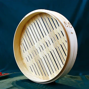 Bambus Împletit Vapor Casa Comerciale Găluște Chifle Cu Mic Dejun Ouă De Pește Cu Abur Pot Grila Ustensile De Bucătărie Accesorii Fierbinte