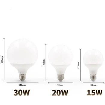Bec LED E27 220V G70 G80 G95 forma minge de lumină LED 7W15W 20W 25W Candelabru de iluminat Lămpi de Economisire a Energiei Pentru iluminat interior