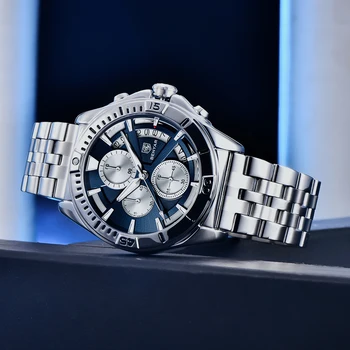 BENYAR Top Brand Nou pentru Bărbați Ceas din Oțel Inoxidabil Jubileul de Trupa Ceas rezistent la apa 30M Cronograf de Lux Bărbați Cuarț Ceas de mână reloj