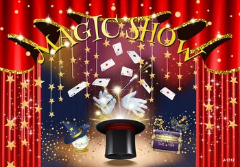Black Magic Show-Fotografie Fundal de Poker Copii Aniversarea de 6 ani Fundal Studio Foto, Foto Banner Personalizat