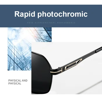 BLMUSA Noi Polarizate Fotocromatică ochelari de soare Barbati de Afaceri Decolorarea Ochelari de Soare Cool Oameni de Conducere Auto ochelari de Soare Pentru Barbati UV400