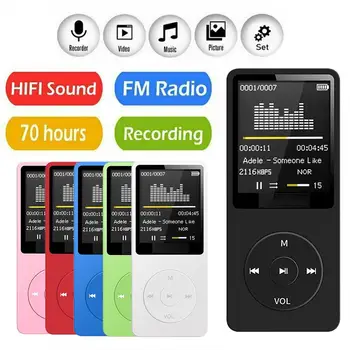 Bluetooth-compatibil Mp3 Player de Muzică Lossless Portabil Radio Fm Extern Ultra-subțire Student Mp3 Recorder