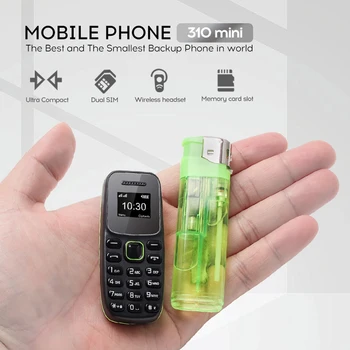 BM310 Mici Mini-Facilitate de Telefon Mobil Deblocat Tastatura Telefoanele Mobile Inteligente Cu Două Sloturi pentru Carduri Sim 2G GSM Mici de Buzunar Telefon Mobil