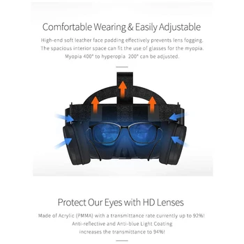 BOBOVR Z6 Upgrade Ochelari 3D VR Carton Google Ochelari de Realitate Virtuală, Wireless Casca VR Pentru Smartphone-uri