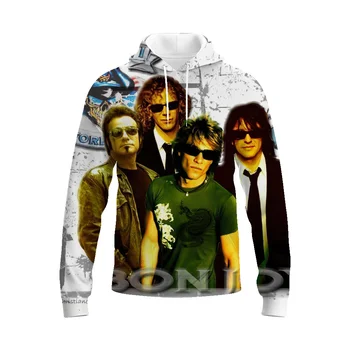Bon Jovi pulover cu gluga pentru bărbați toamnă și de iarnă noi, grele liber casual de dimensiuni mari cuplu solid de culoare simplu tineret tricou trend