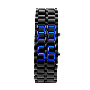 Bărbați ceas cu LED-uri de Moda Lava Iron Samurai Brățară din Oțel Inoxidabil Electronic Digital Ceas Barbati Sport Ceasuri reloj hombre 2022