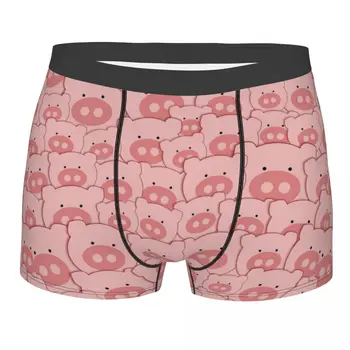 Bărbați de culoare Roz porc Porc boxeri Chiloți Respirabil Lenjerie Iubitor de Animale Homme Umorului Plus Dimensiune Chiloți