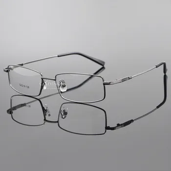 Bărbați Titan Aliaj Full Rim Flexibil Gunmetal Gray Rame de Ochelari Optice, Ochelari de Miopie RX Capabil de Ochelari Ochelari