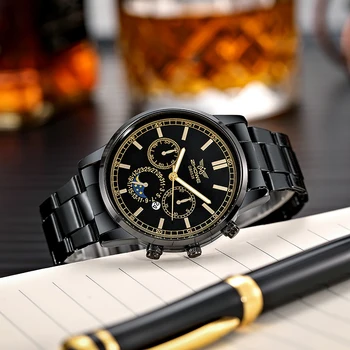 Ceas de mana barbati Brand de Lux Calendar Data de Moda 2022 Noua Moda Cuarț Ceas Pentru Bărbați Relogio Masculino мужские часы montre