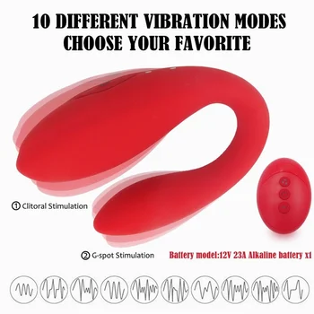 Cuplu Vibrator Wireless De Control De La Distanță Dublu Vibratoare Portabile Penis Artificial Vagine Clitoris Stimula Jucarii Sexuale Pentru Femei Masturbator