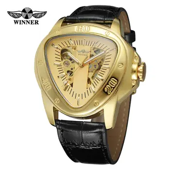 CÂȘTIGĂTORUL tendință de Moda pentru bărbați ceasuri de formă triunghiulară caz ceas cuarț încheietura ceasuri