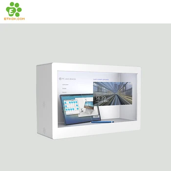 De vânzare la cald dimensiune 21.5 inch flexibil transparent lcd panou de afișaj cu ecran multi-tactil pentru publicitate