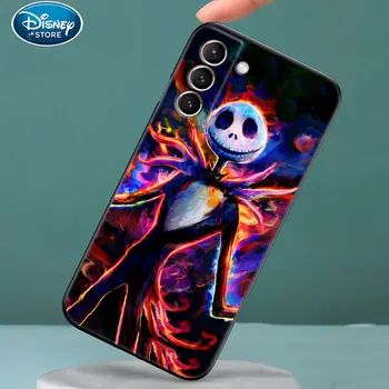 Disney Jack Skellington Negru Caz de Telefon Pentru Samsung Galaxy S22 S21 Ultra S20 FE S8 S9 S10 S10E Plus S10 Lite S7 Edge Acoperire Moale
