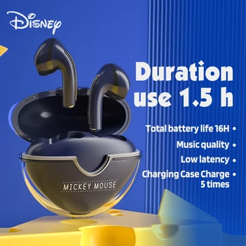 Disney Mickey Mouse LK01 spațiu limitat căști TWS căști fără Fir bluetooth Touch Control HiFi Stereo Căști setul cu Cască
