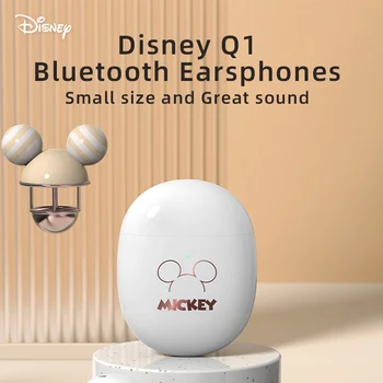 Disney T1 Mickey Mouse TWS Impermeabil Bas Profund Sport Cască Bluetooth 5.0 Căști fără Fir, Căști Auriculare