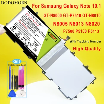 DODOMORN SP3676B1A Tableta Baterie Pentru Samsung Galaxy Tab 10.1 S2 N8000 N8010 N8020 N8013 P7510 P7500 P5100 P5110 P5113