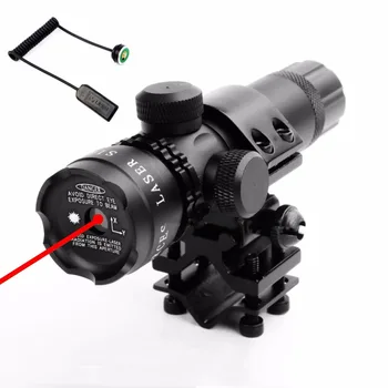 Domeniul de Aplicare pușcă Verde Red Dot Laser cu QD 45 de Grade Offset 25,4 mm Inel 20mm Weaver Picatinny Feroviar de Montare Întrerupător la Distanță