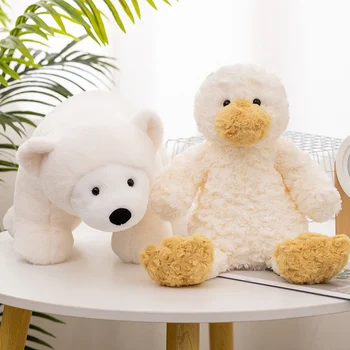 Drăguț Urs Polar de Pluș Jucărie Animal de Pluș Moale, Cret Pluș Rață Drăguț Papusa Jucării pentru Copii pentru Fete Ziua de nastere Cadou de Simulare Urs