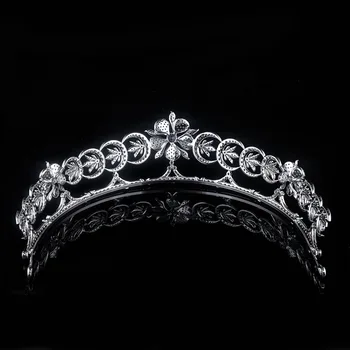 Ducesa de Teck e Crescent Replica Tiara pentru Mireasa,Cristal Princess Diademe Coroana de Mireasa, Bijuterii de Păr