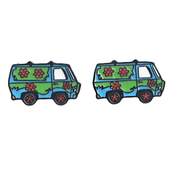 DZ1197 Noi, Amuzante Camion de Alimente Anime Drăguț din Oțel Inoxidabil Pierce Ureche Stud Cercei Pentru Femei Email de Bijuterii Cercei Copii Fete