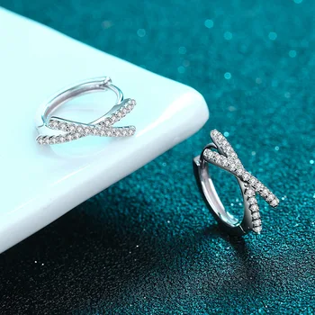 EWYA Trendy 0.28 Carate Moissanite Cercei cu Diamante pentru Femei S925 Argint Cercei de Lux Petrecere de Nunta Bijuterii Fine