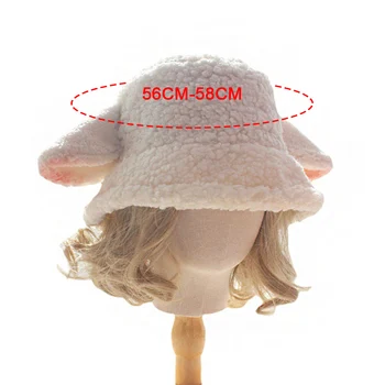 Femeile Găleată Pălărie De Epocă De Iarnă De Oaie Urechi De Pluș Panama Pentru Femei Cald Faux Blana Moale De Sex Feminin Pescar Pălării De Soare 2022 Trend