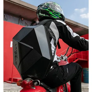Fibra de Carbon Casca Motocicleta Sac Motocicleta de Mare capacitate de Depozitare Valiza Geanta de Voiaj Barbati Moto de Echitatie rezistent la Apă Rucsac