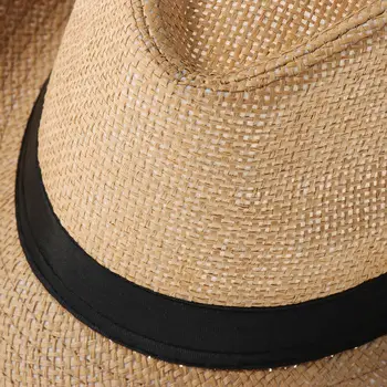 Fierbinte Unisex Femei Barbati Moda Casual de Vara Trendy Soare pe Plaja Paie Panama Jazz Pălărie de Cowboy Fedora pălărie de Gangster Capac Dropshipping
