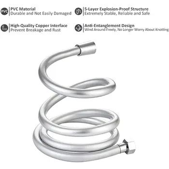 Flexibil Anti Lichidare Interfață Universală de Înaltă Presiune din PVC Furtun de Duș Portabil Explozie-dovada Duș Tub