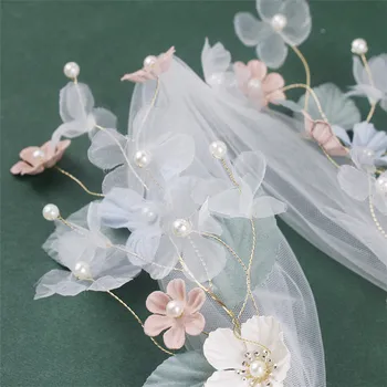 Flori de Voal de Păr Banda de Mireasa Pălării Proaspete de Trei-Dimensional de Nunta accesorii de par