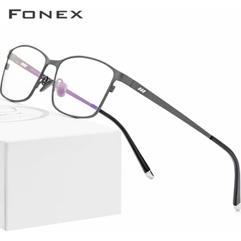 FONEX Titan Pur Ochelari de Oameni Pătrat Ochelari de sex Masculin Clasic Optic Complet Rama Ochelari de vedere, Rame Gafas Oculos 8505