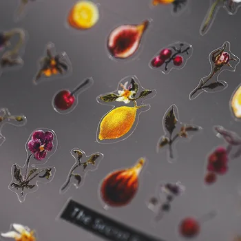Fructe dulci Seria 5D Moale Relief Reliefuri Adeziv Autocolant Nail Art de Lamaie, Flori de Cires 3D Decoratiuni Unghii Decalcomanii en-Gros