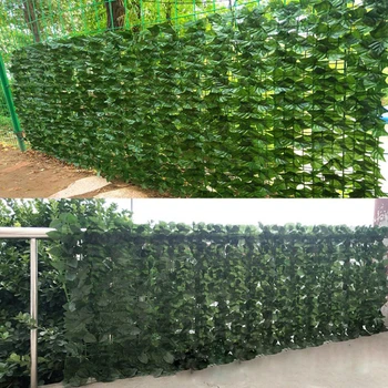 Frunza Artificială Gard Rola Verde Fals Faux Vița-De-Vie Balcon Ecran Acoperire Artificială De Confidențialitate Grădină În Aer Liber Curte Decor