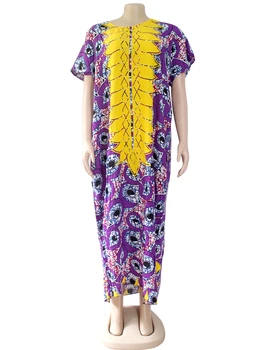 Gratuit dimensiune Bumbac dashiki Print African Mama rochie de Petrecere Ankara stiluri, cu o eșarfă lungă