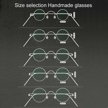 Handmade, vintage ochelari rotunzi cu diametrul de 30 32 34 36 38 mm cadru mic bărbați femei retro optice baza de prescriptie medicala Rundă de lentile de ochelari de vedere
