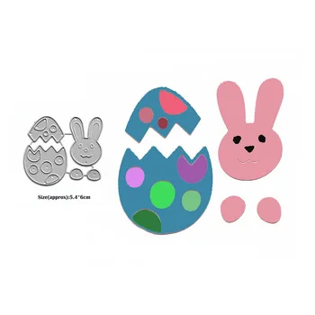 Happy Easter Bunny Tăiere de Metal Moare Album DIY Carte de a Face Decor Ambarcațiunile de Relief Mould Matriță de Tăiat Mor Mucegai de Tăiere a Hârtiei